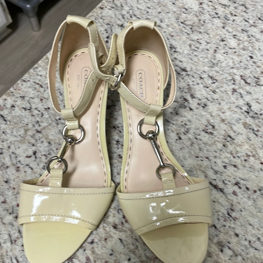 Coach shoes size 9 cream or vanilla color